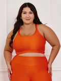 Top Feminino Fitness Canelado C/Liso  Plus size