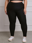 Calça Legging Canelado Fitness Plus Size