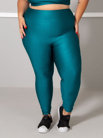 Calça Legging Brilhosa Plus Size