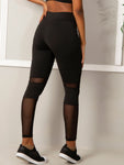 Calça Legging Fitness Detalhe Em Tule