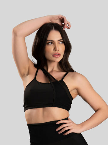 Top Fitness Detalhe em Tule