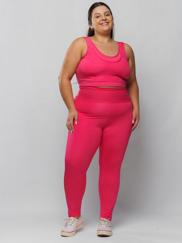 Conjunto Fitness Legging + Top S/bojo Plus Size