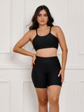 Conjunto fitness Liso/Canelado (bermuda+top)