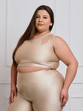 Top Brilhoso Feminino Fitness S/bojo  Plus size
