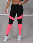 Calça Legging Detalhe em Tela Neon
