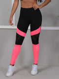 Calça Legging Detalhe em Tela Neon