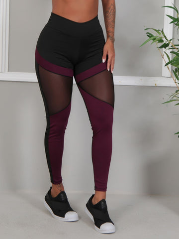 Calça Legging Detalhe em Tule