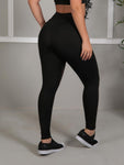 Calça Legging Detalhe Em Risca