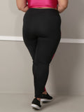 Calça Legging Detalhe em Tule Plus Size