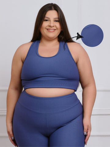 Top Canelado Fitness Plus Size