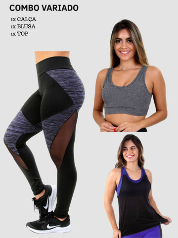 Combo 3 Peças Fitness Variadas
