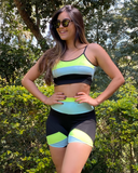 Conjunto Detalhe Em Neon (Bermuda + Top C/Bojo)