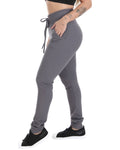 Calça feminina  jogger de veludo cotelê canelada