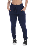 Calça feminina  jogger de veludo cotelê canelada