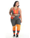 Conjunto Fitness Detalhe Em Trilobal (calça+top) Plus Size