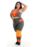 Conjunto Fitness Detalhe Em Trilobal (calça+top) Plus Size