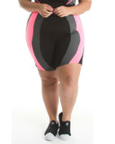 Bermuda Fitness Detalhe Em Neon Plus Size