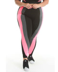 Calça Legging Fitness Detalhe Neon Plus Size