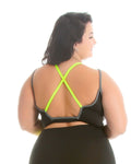 Top Fitness Detalhe Em Neon Plus Size