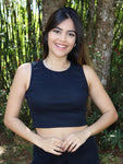 Regata Feminina Cropped Canelado