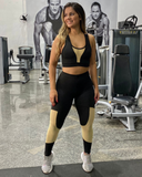 Conjunto Fitness Detalhe Em Tule (calça+top)