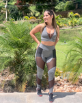 Conjunto Fitness Detalhe Em Tule (calça+top)