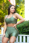 Kit 1 Conjunto Fitness + Blusa de Tule