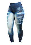 Kit 4 Calças Legging Sublimada Fake Jeans (4289301282861)
