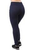 Calça Legging Moletinho Ribana Fitness Azul (4089259327533)