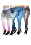 Kit 4 Calças Legging Sublimada Fake Jeans (4289301282861)