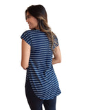 Blusa Listrada Barra Arredondada Tapa BumBum Fitness