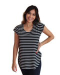 Blusa Listrada Barra Arredondada Tapa BumBum Fitness