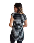 Blusa Listrada Barra Arredondada Tapa BumBum Fitness