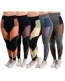 Kit 2 Calças Legging Fitness Detalhe Em Tule