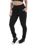 Calça feminina  jogger de veludo cotelê canelada