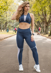 Conjunto Fitness Com Detalhe em Tela (calça+top) (7506345164951)