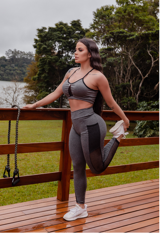 Conjunto Calça Legging C/Bolso+ Top C/bojo (6805005697175)
