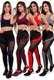 Kit 3 Conjunto Legging Detalhe em Tule + Top C/bojo (6919221969047) (6919242743959)