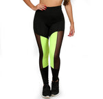 Calça Legging Preta com Detalhe Neon com Tule (6912043483287)