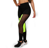 Calça Legging Preta com Detalhe Neon com Tule (6912043483287)