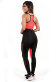 Conjunto Fitness top Com bojo e calça com detalhe em Tule Cor Neon (5999979462807)