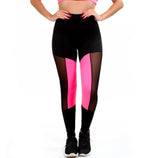 Calça Legging Preta com Detalhe Neon com Tule (6912050593943)