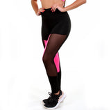 Calça Legging Preta com Detalhe Neon com Tule (6912050593943)