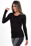 Blusa De Manga Longa Segunda Pele (6807211475095)