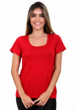 Camisa Fitness Manga Lisa Vermelho (4089281642541)