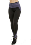 Calça Legging Cós Alto Suplex Detalhe Risca Lilas (4089276137517)