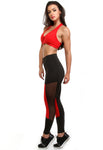 Calça Legging Preta com Detalhe Neon com Tule (4632412454957)