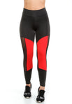 Calça Legging Preta com Detalhe Neon com Tule (4632412454957)