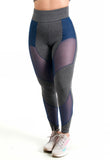 Kit 2 Calças Legging Fitness Detalhe Em Tule