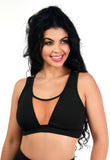 Top Fitness Detalhe Em Tule